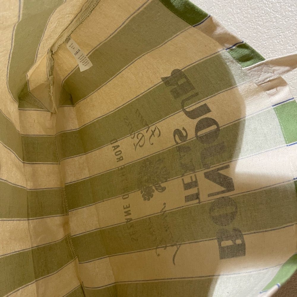 Sezane Green and White Striped Tote Bag - Picture 4 of 7